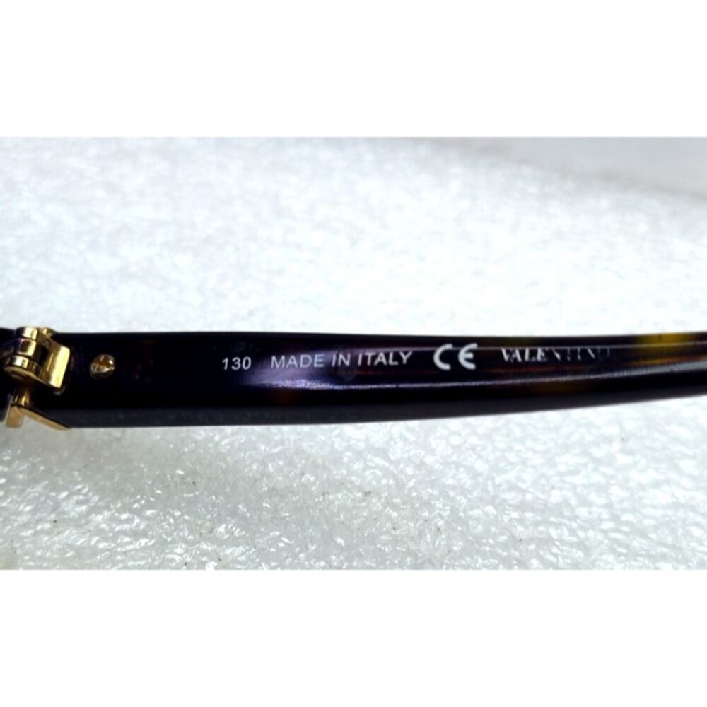 Vintage Valentino S215 Tortoise Shell Sunglasses w Bling 58-14-130mm Made Italy - Picture 12 of 16